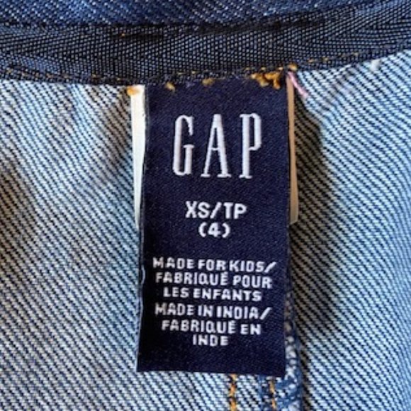 2/$55 Gap Blue Denim Sleeveless Dress Girl's Size 4 - Picture 6 of 12
